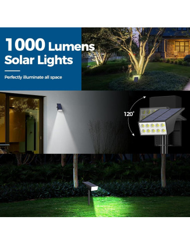 Luces Solares Exteriores WENATY 12 Paquete 4 Modos IP65