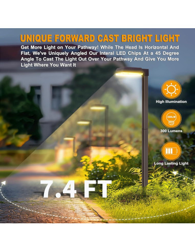 Luces Solares de Camino Bobcat 300 Lúmenes 2-en-1 Marrón