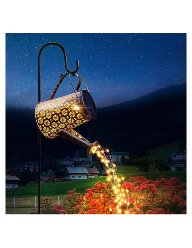 Regadera Solar Imoli con Luces LED Decorativas 18x16 cm