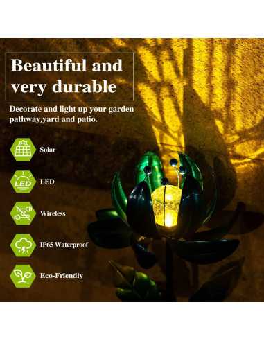 Luces de Jardín Solares AIINY, Flor Multicolor LED IP65
