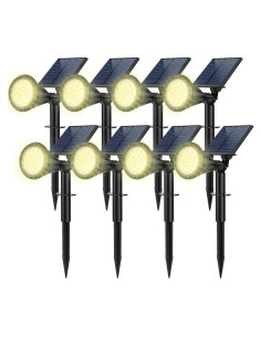 Luces Solares Exteriores Fratink D03, Paquete de 8, 4 Modos