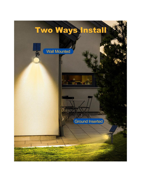 Luces Solares Exteriores Fratink D03, Paquete de 8, 4 Modos