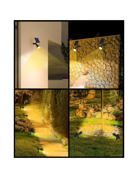 Luces Solares Exteriores Fratink D03, Paquete de 8, 4 Modos