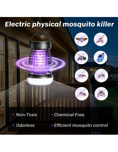 Zapper de Mosquitos Eléctrico Falala J10, 3 en 1, 2000V