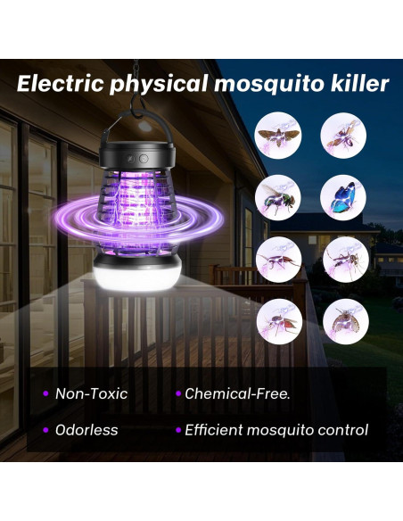 Zapper de Mosquitos Eléctrico Falala J10, 3 en 1, 2000V