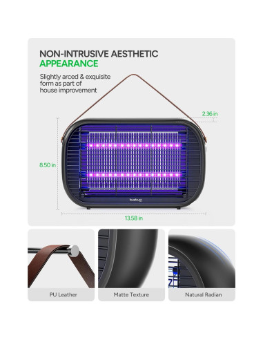 Zapper de Insectos Buzbug MA015B, Lámpara LED 10 Años, 1.06kg
