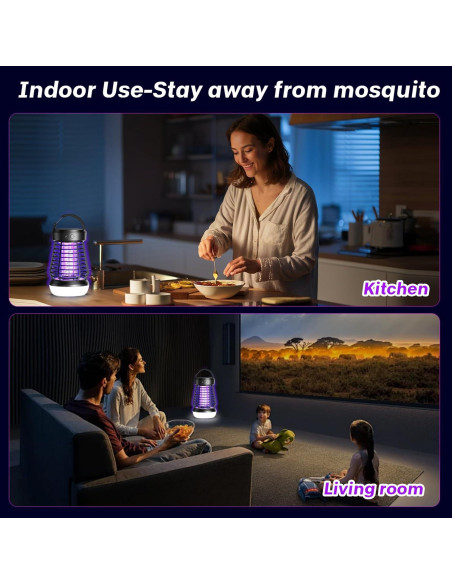 Zapper de Mosquitos Eléctrico Falala J10, 3 en 1, 2000V