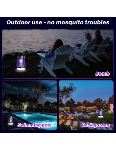 Zapper de Mosquitos Eléctrico Falala J10, 3 en 1, 2000V