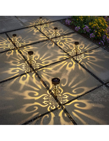 Luces Solares de Estaca Go2garden 6 Pcs Negro IP65