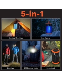 Zapper de Insectos 5 en 1 FosPower 3300V con Banco de Poder 29600mWh 2