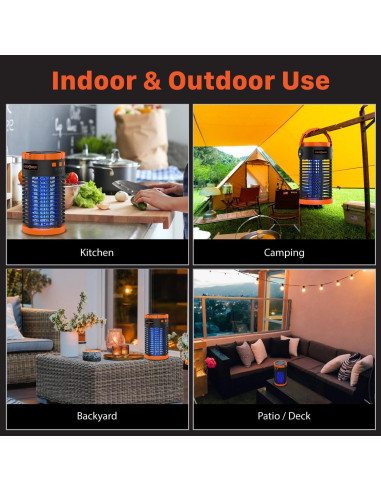 Zapper de Insectos 5 en 1 FosPower 3300V con Banco de Poder 29600mWh