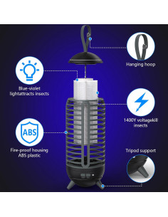 Lámpara Asesina de Mosquitos Inalámbrica JUSENWDSL 2500mAh 2