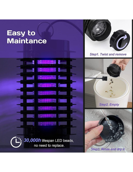 Asesino de Insectos ZOCUSO 3000V Raqueta Mosquitos y Moscas