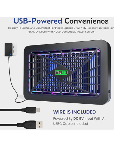 Asesino de Mosquitos Eléctrico TruRid TR-906 25.4cm LED UV-A