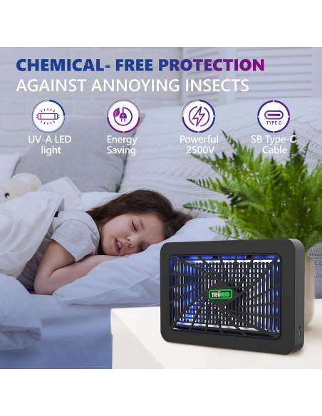 Asesino de Mosquitos Eléctrico TruRid TR-906 25.4cm LED UV-A