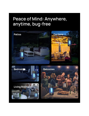 Zapper de Mosquitos Meilen 20W 4000V Impermeable Azul Claro