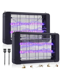 Zapper Eléctrico de Insectos Qualirey 2 Pcs 20W Doble Tubo
