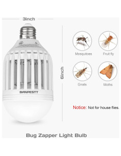 Trampa de Insectos Eléctrica BANPESTT 2-en-1 LED 6W 2