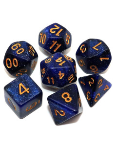Juego de Dados DND CREEBUY 7Pcs Acrílicos Nebulosa