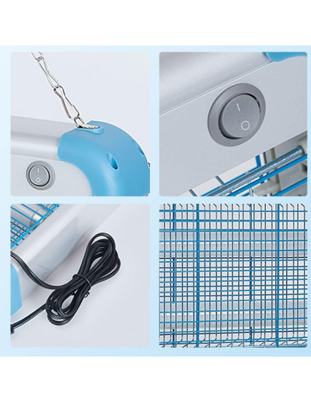 Zapper Eléctrico de Insectos VLISBO 3000V Luz UV 20W