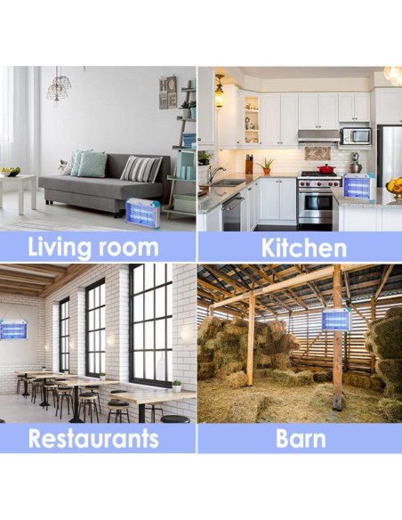 Zapper Eléctrico de Insectos VLISBO 3000V Luz UV 20W