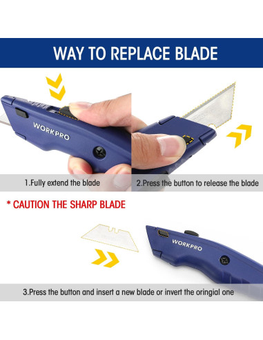 Cortador de Cajas WORKPRO 3 + 10 Cuchillas Extra