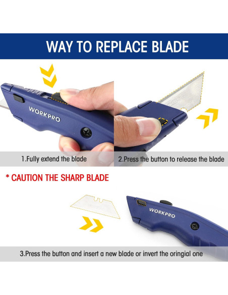 Cortador de Cajas WORKPRO 3 + 10 Cuchillas Extra