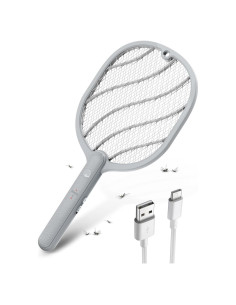 Raqueta Eléctrica Mosquitos Mosiller 3800V Recargable Tipo-C