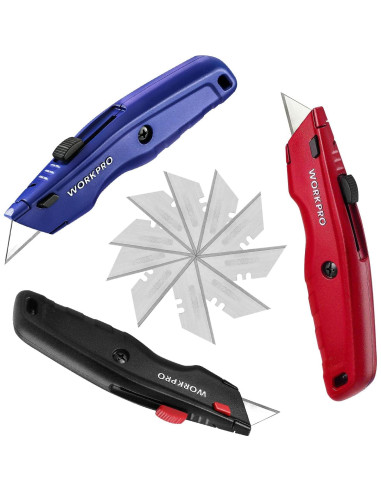 Cortador de Cajas WORKPRO 3 + 10 Cuchillas Extra