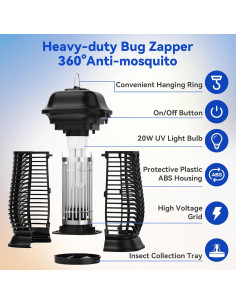 Zapper de Insectos XGAYOO 4200V para Exterior y Interior 2