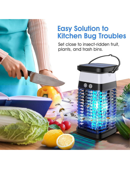 Zapper de Insectos Solar LAZZAROU 4200V Impermeable IP68