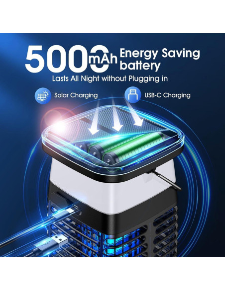Zapper de Insectos Solar LAZZAROU 4200V Impermeable IP68