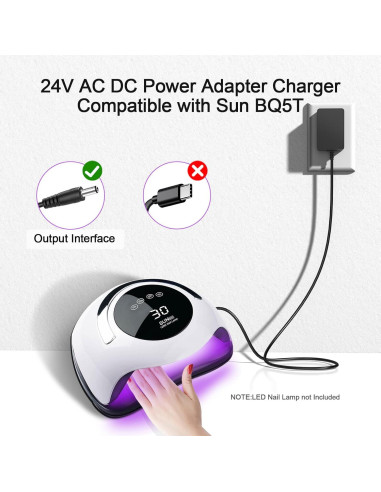 Fuente de Alimentación 24V Mareisa para Lámpara de Uñas SUNUV