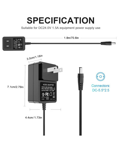 Fuente de Alimentación 24V Mareisa para Lámpara de Uñas SUNUV