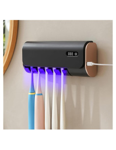 Soporte para Cepillos de Dientes ReDISEN XH-609 Negro 5 Espacios