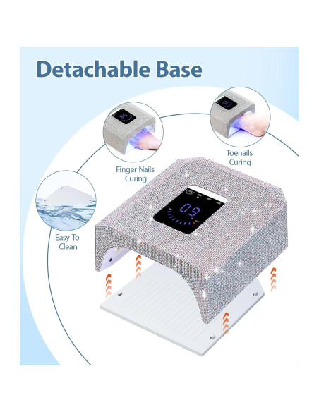 Lámpara UV para Uñas HOUSMV 60W Inalámbrica Recargable