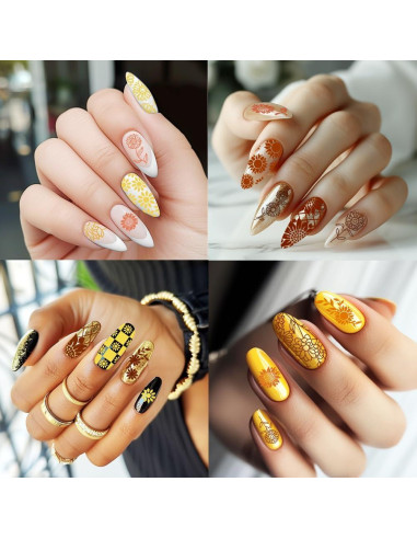 Juego de Placas de Estampado de Uñas Beinkmake 3 Piezas