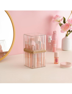 Soporte para Brochas de Maquillaje SUNFICON Rosa 10.3x10.3x19cm 2