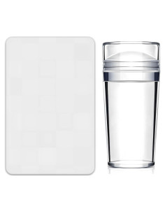 Kit de Estampador de Arte de Uñas YilulvDeng - 2 Piezas, Silicona