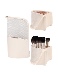 Bolsa de Almacenamiento para Brochas de Maquillaje MONSTINA Extra Grande Beige