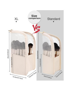 Bolsa de Almacenamiento para Brochas de Maquillaje MONSTINA Extra Grande Beige 2