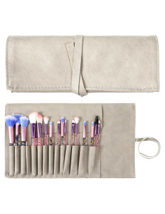 Bolsa de Brochas de Maquillaje Plegable PU Organizador Viaje