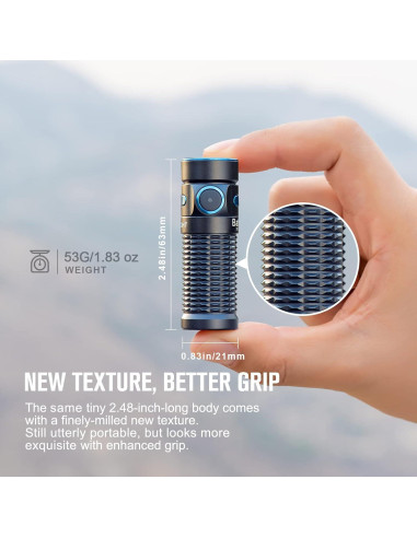 Linterna OLIGHT Baton3 1200 Lúmenes Recargable Negra