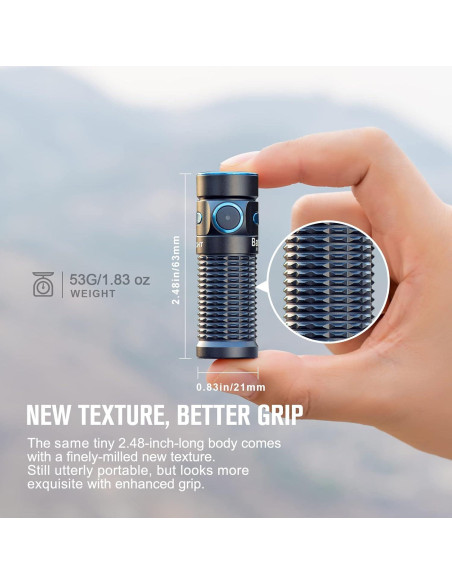 Linterna OLIGHT Baton3 1200 Lúmenes Recargable Negra