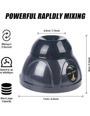 Mezclador de Vórtice Combofix Mini 4000RPM - Laboratorio y Belleza