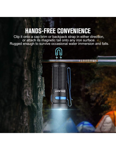 Linterna OLIGHT Baton3 1200 Lúmenes Recargable Negra