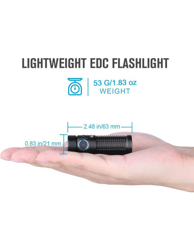 Linterna OLIGHT Baton3 1200 Lúmenes Recargable Negra