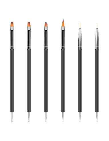 Kit de Pinceles de Arte de Uñas Artdone 6PCS Doble Cara