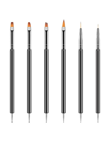Kit de Pinceles de Arte de Uñas Artdone 6PCS Doble Cara
