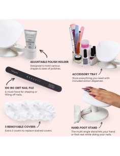 Soporte para Uñas Makartt con Bandejas Multiángulo y Reposamanos 2
